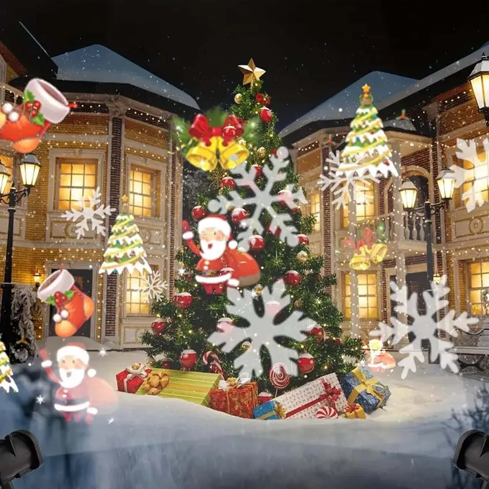 16 Pattern Christmas Projector Lights Outdoor/Indoor Holiday Projectio ...