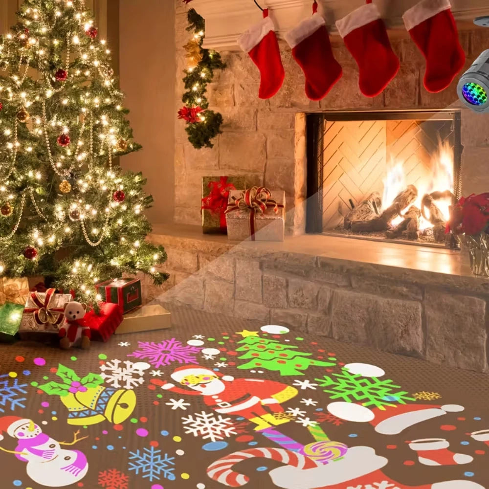 16 Pattern Christmas Projector Lights Outdoor/Indoor Holiday Projectio ...